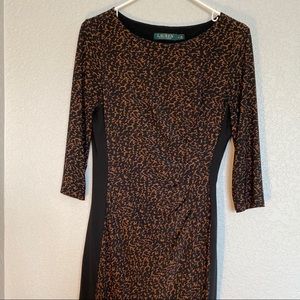 Ralph Lauren print dress color brown and black